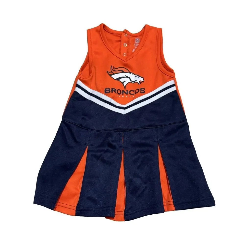 NFL Denver Broncos Toddler Girls Cheerleader Dress Size 3T  Football